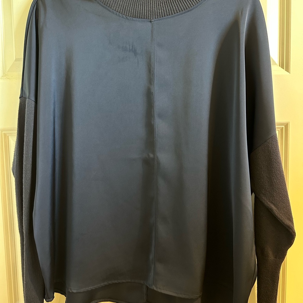 CHARLIE B Black Ribbed Knit Top